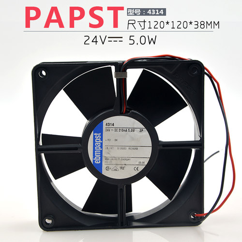 全新原装ebmpapst 4314 24V 5W 12038 12CM轴流风机 服务器风扇