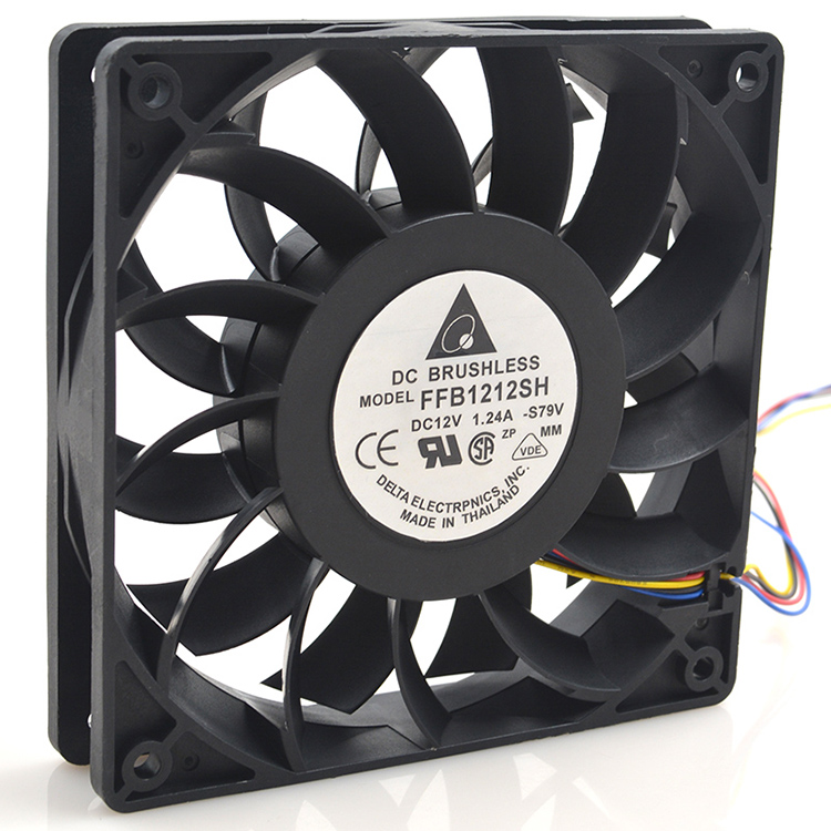 正品台达 FFB1212SH 12025 12V 1.24A 12CM暴力 高转速大风量风扇