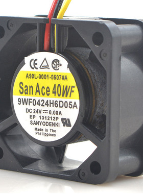 全新SANYO 9WF0424H6D05A 24V 0.08A 4CM 4020 发那科系统 风扇