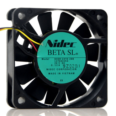 Nidec 尼迪克 6cm 风扇 6015 散热风扇 24V 0.12A D06R-24TH 28B
