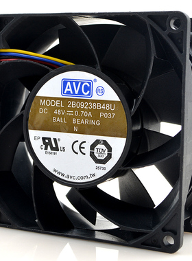AVC 2B09238B48U 9038 48V 0.70A 9CM 4线 暴力 大风量变频器风扇