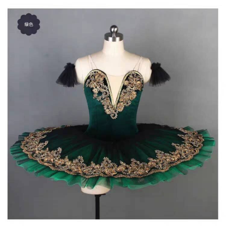 简易款墨绿色艾斯米拉达芭蕾裙儿童比赛服芭蕾舞tutu裙蓬蓬裙