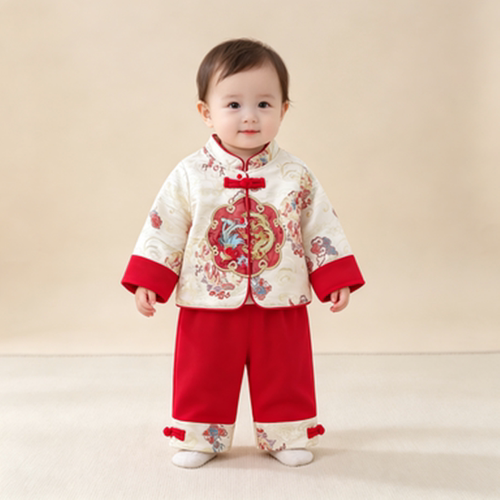新中式风婴幼儿唐装套装