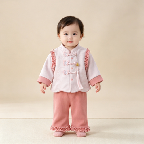 婴幼儿春秋款新中式唐装分体套装