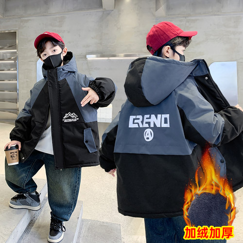 加厚中大亮面棉衣袄新款洋气童装