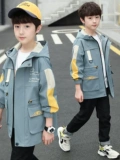 Осенняя куртка для мальчиков, детский весенний модный плащ, в корейском стиле, в западном стиле, подходит для подростков