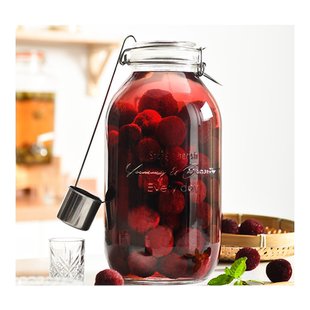 泡酒玻璃瓶酿酒罐坛子泡杨梅酒青梅果酒专用黄桃密封罐头瓶子家用