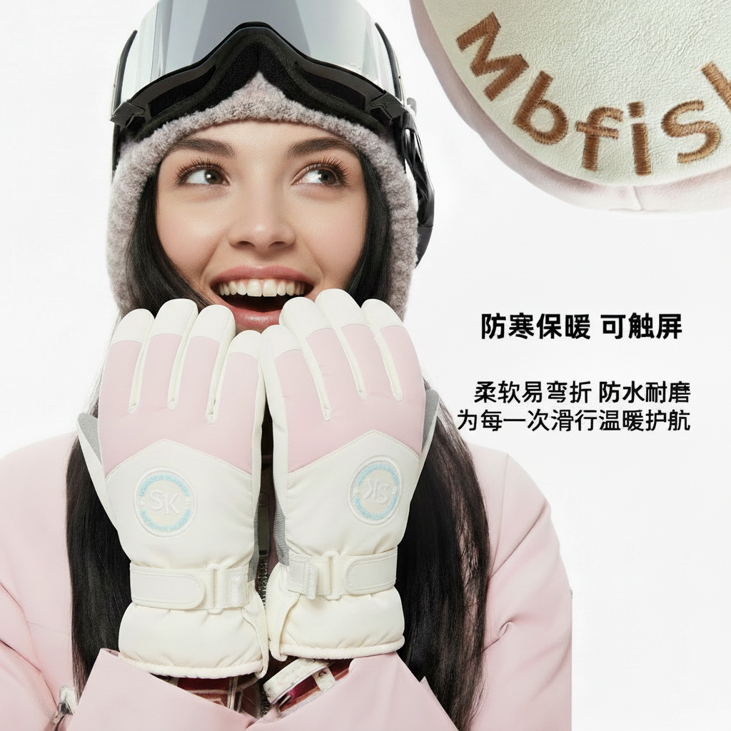 冬季防滑保暖户外滑雪手套