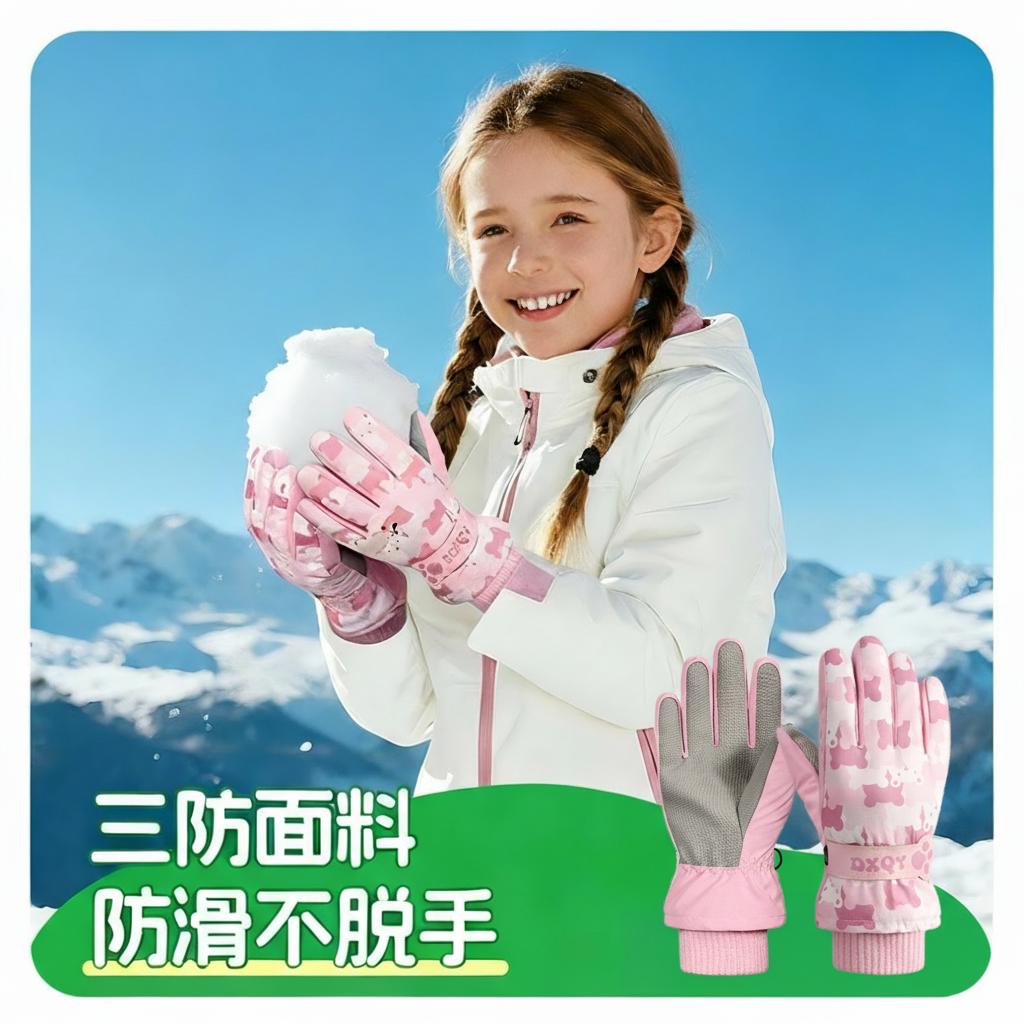 防寒保暖儿童滑雪手套