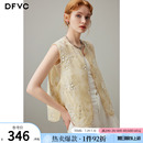 重工亮片刺绣背心外套 dfvc新中式 国风薄款 马甲女2025年夏季 新款