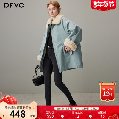 dfvc韩版休闲中长款派克服