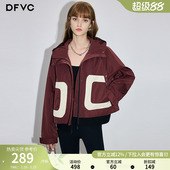 连帽工装 新款 休闲夹克潮 风衣外套女2026春季 dfvc安可拉红撞色短款