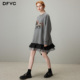 小马刺绣宽松春装 dfvc灰色休闲圆领卫衣裙女2026年春季 新款 连衣裙