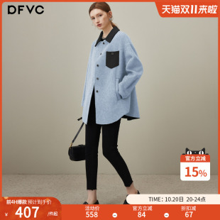新款 毛呢外套女2025年冬季 小个子双面呢子大衣 绵羊毛短款 dfvc韩版