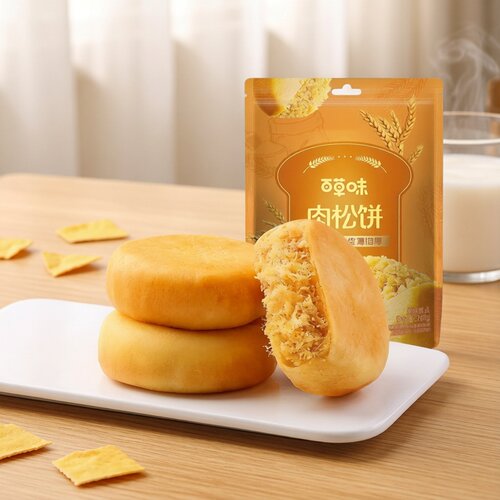 百草味肉松饼260g早餐食品