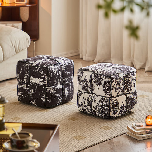 矮凳家用客厅沙发脚踏凳坐墩门口换鞋凳简约现代方凳创意小凳子