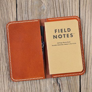 field notes手帐本A6书衣书皮fn皮套真皮黄棕高级植鞣革FA614S