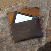 适用于Kindle 电子书皮带保护套纯手工缝纫真皮疯马皮KDX05S