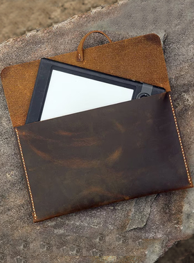 适用于Kindle 电子书皮带保护套纯手工缝纫真皮疯马皮KDX05S-S
