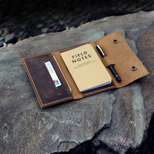 Moleskine口袋 field notes皮套fn手工真皮疯马美式复古FA605CDB