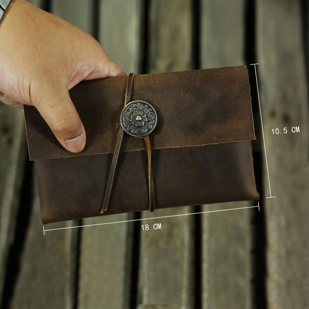 复古欧美男士手工头层手拿包女包