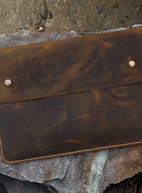 适用于苹果Macbook电脑包欧美复古内胆包手工真皮头层牛皮疯马皮带盖MAC05SF