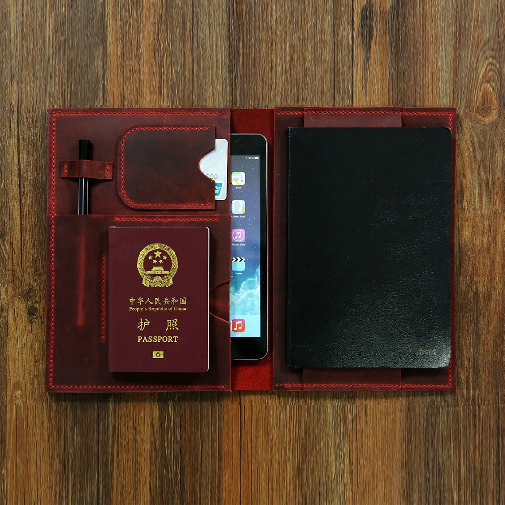 手工皮套苹果真皮ipad复古疯马皮