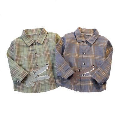 纯棉薄款春秋婴儿宝宝格子童装