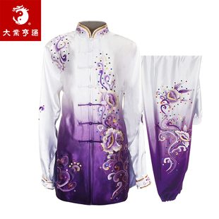 大业亨通太极服女款新款太极拳练功服武术表演服高端纺丝夏季薄款