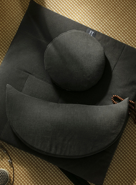 妙演心空棉麻榻榻米禅修打坐拜佛垫高弹椰棕木棉荞麦多层禅垫套装