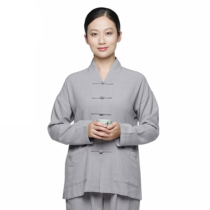 妙演心空原创春新款女装禅汉服棉麻居士服短款长袖唐装套装108T