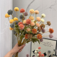 秋色复古仿真花绢花5头球花手捧花球菊菊花乒乓菊样板间软装 装 饰
