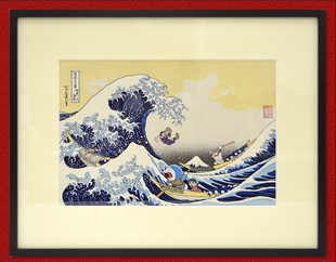 神奈川冲浪里 日本 现货 画第三弹 手工木版 哆啦A梦机器猫 浮世绘