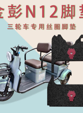 适用金彭N12电动三轮车脚垫防水防滑厚丝圈耐磨脚踏板踩垫踏皮垫