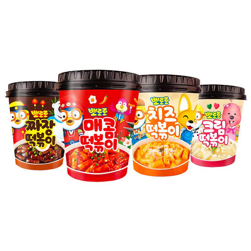 韩国进口啵乐乐年糕炒年糕炸酱味儿童方便速食年糕条奶油即食年糕