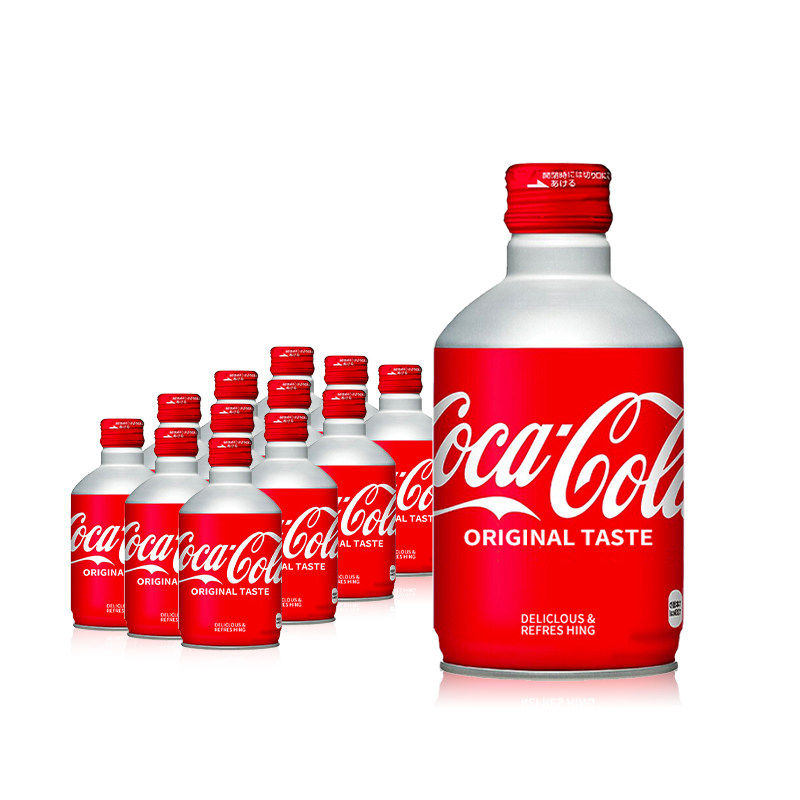 子弹头可乐日本进口可口可乐碳酸饮料300ml/铝罐原味汽水网红饮品