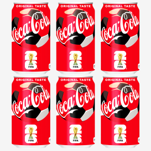 日本原装进口可口可乐FIFA英超联名世界杯可乐碳酸饮料350ml/罐装