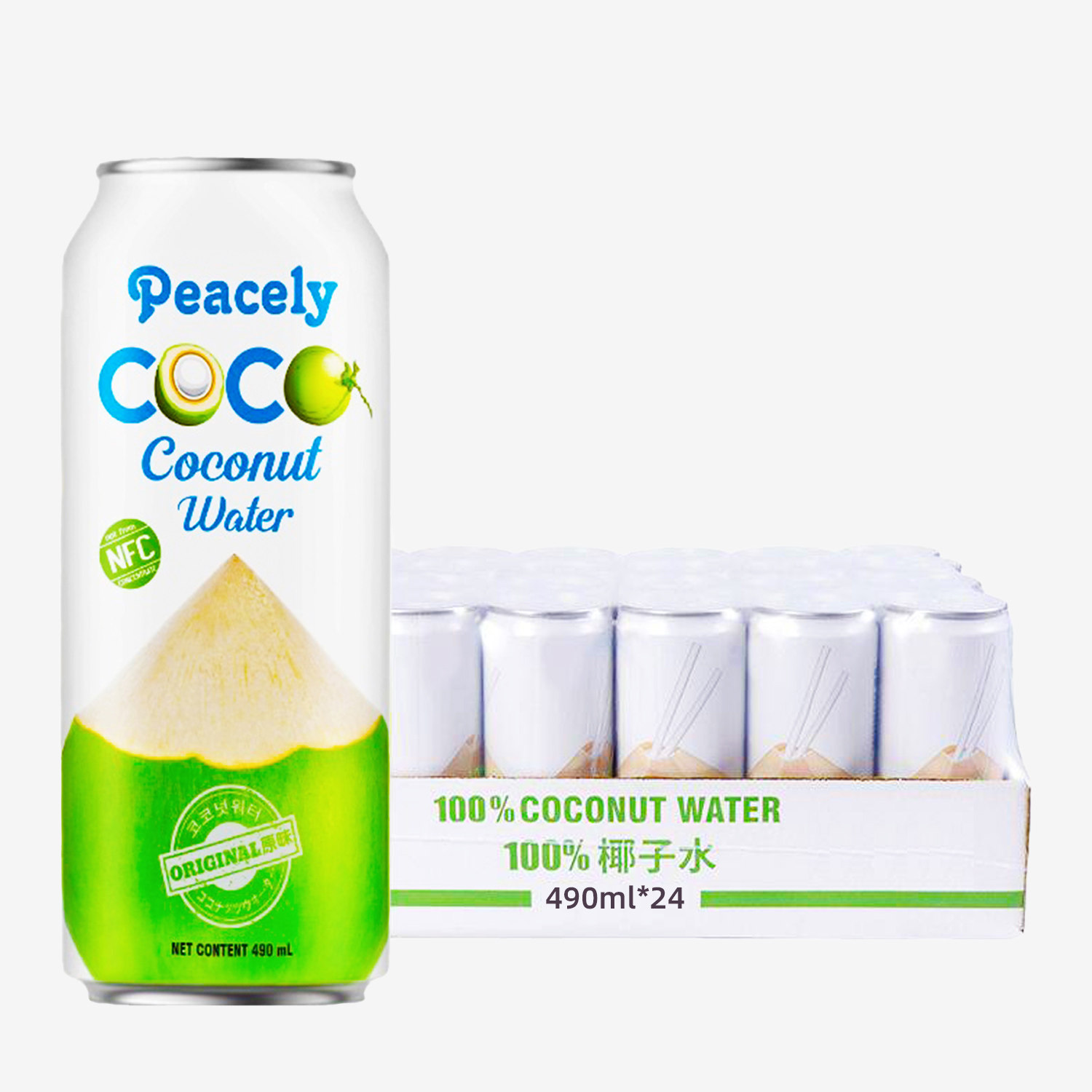 越南进口佩思利NFC椰子水490ml
