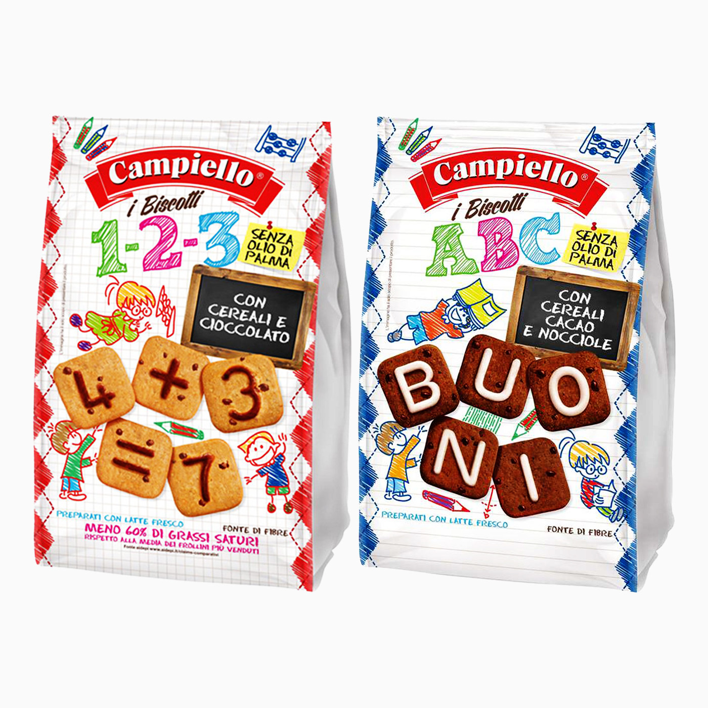 卡佩罗字母数字饼干意大利进口campiello曲奇饼干儿童零食300g/袋