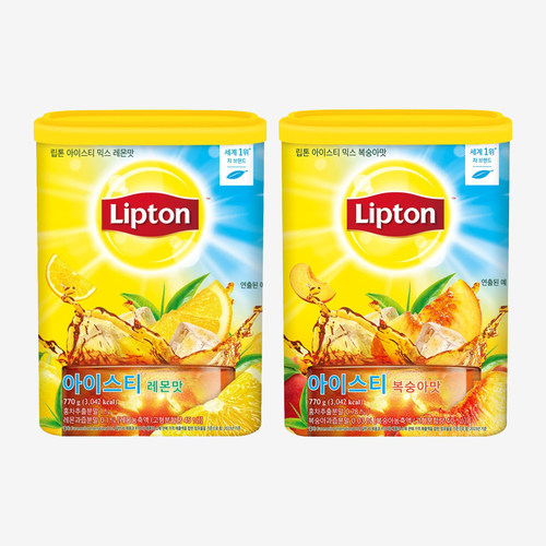 韩国立顿桃子冰茶粉冲饮桶装