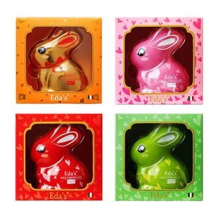 意大利进口edas艾达的世界牛奶巧克力兔子造型礼盒儿童糖果伴手礼