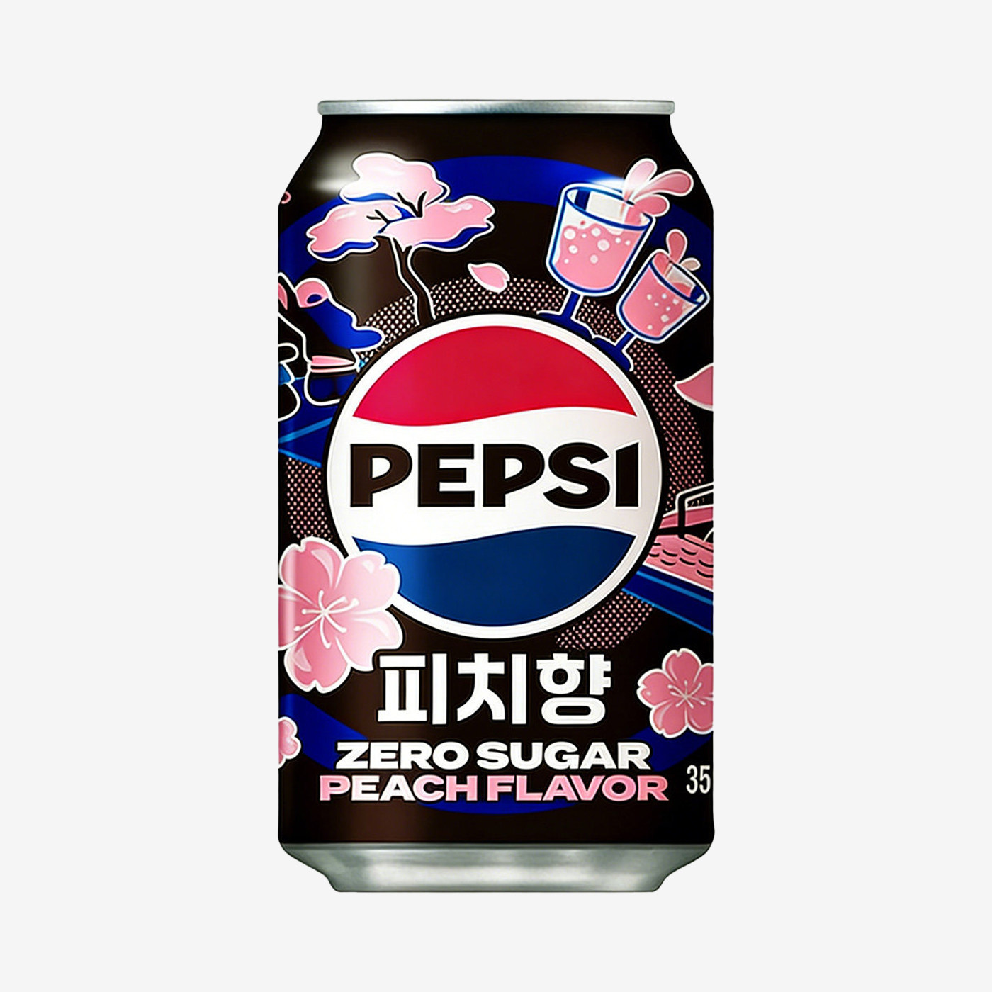 韩国进口百事可乐莫吉托无糖可乐桃子可乐碳酸饮料350ml/罐装汽水