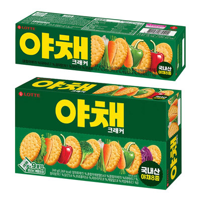 韩国进口乐天蔬菜味饼干
