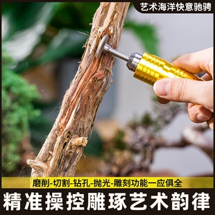电动打磨机电磨机磨头铜丝刷旋转锉锯盆景抛木玉金刚石砂切割铣刀