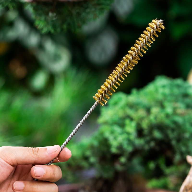 不锈钢钢丝刷带柄工业铜丝刀刷烧烤炉打磨除锈清洁刷铁丝刷小刷子