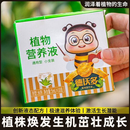 营养液植物通用型花肥发财树富贵竹绿萝水培盆栽家用花卉绿植肥料