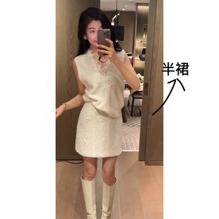 富养千金 25冬新款 重工百搭亮片半裙DY23538 N·COU