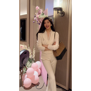 N.COU妮蔻25冬新款 毛衣 时髦设计感小众荡领百搭宽松交叉领针织衫