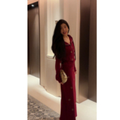 N.COU妮蔻25冬新款 时髦洋气慵懒风松弛感烫珠百搭连帽外套套装