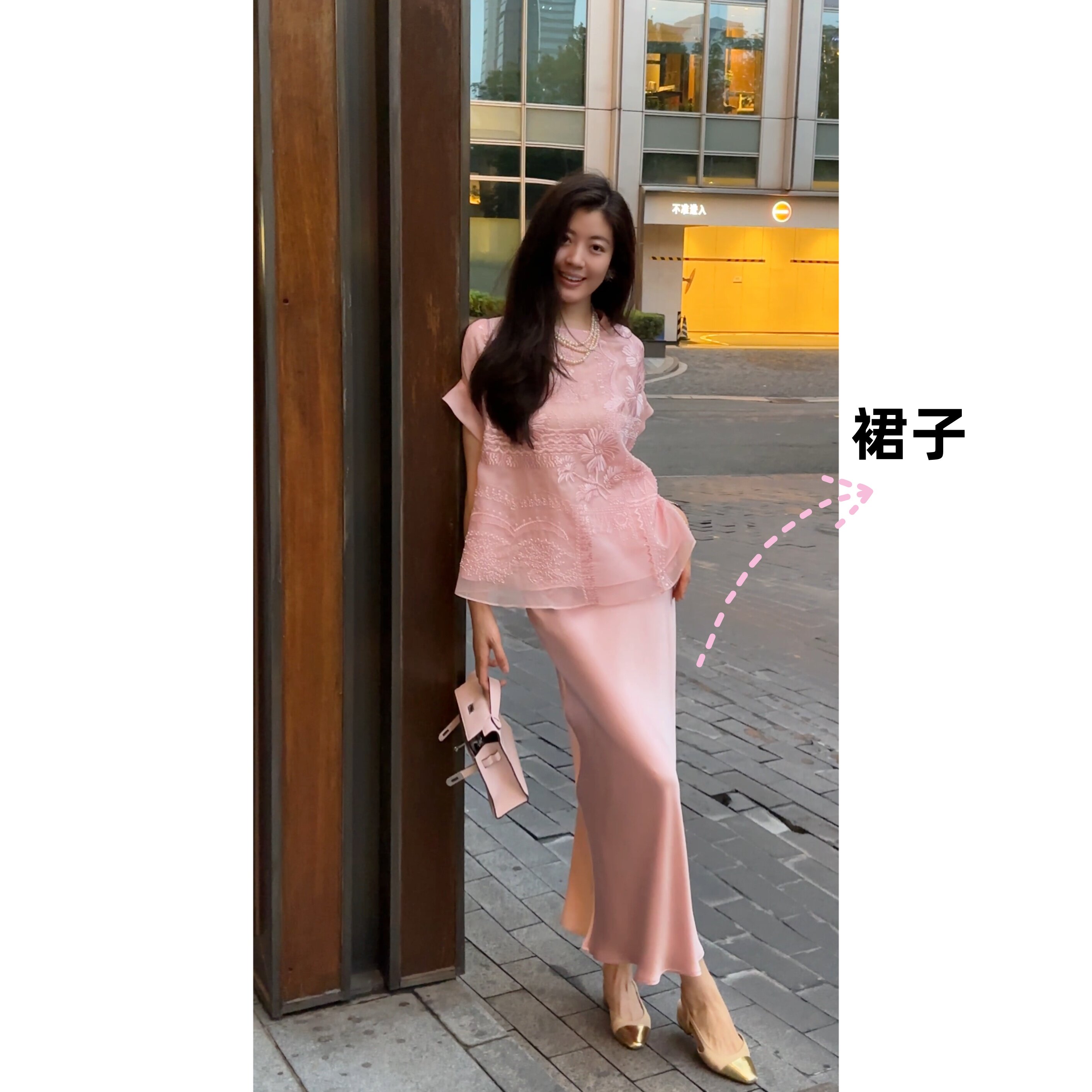 N.COU妮蔻26夏新款醋酸显瘦高腰半身裙女气质优雅纯色高级感裙子